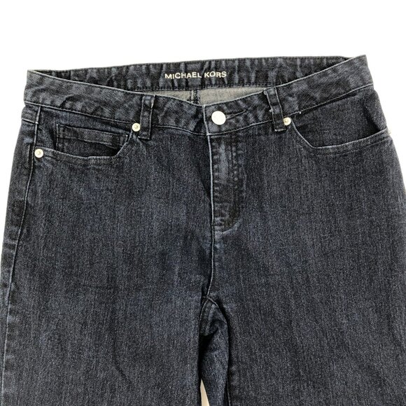 Michael Kors Blue Wide-Leg Ankle Jeans | Regular Fit Size 8 - Picture 3 of 5
